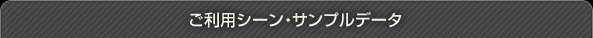 ご利用シーン・サンプルデータ